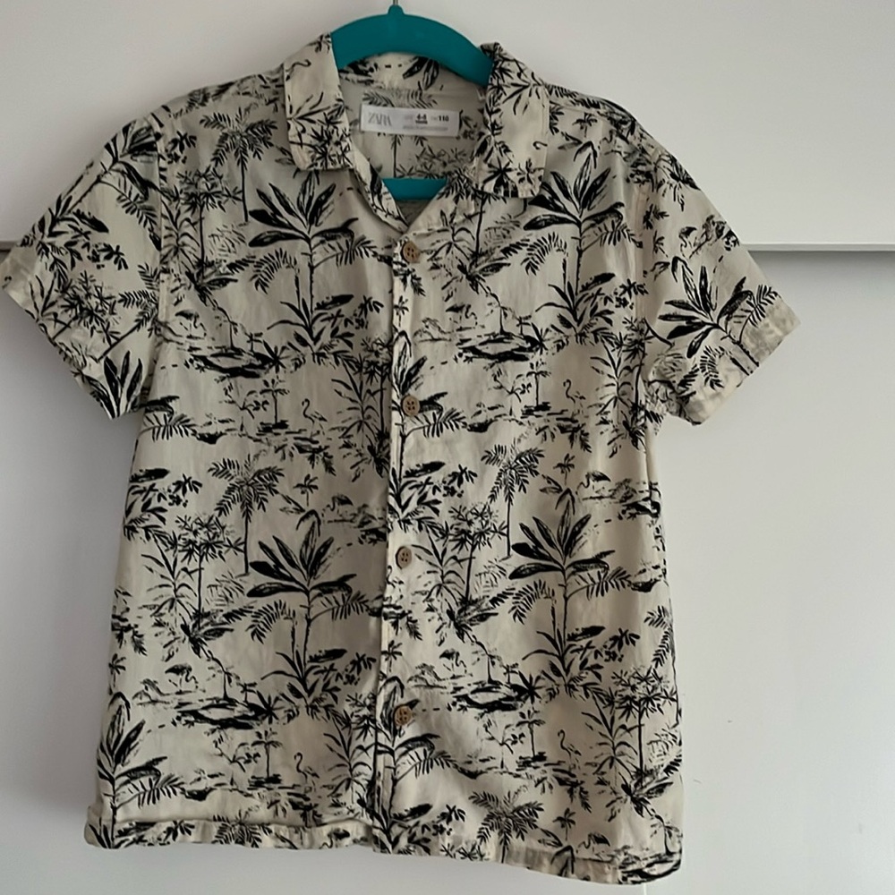 Zara kids tropical button down